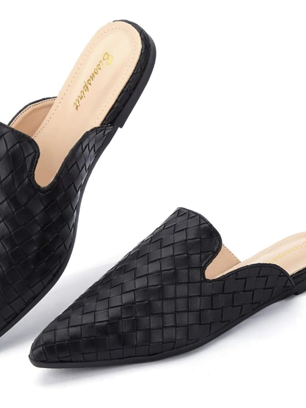 Mules for Women Flats Pointed Toe Slip On Slides Loafer Shoes